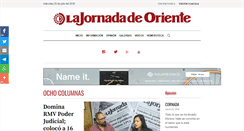 Desktop Screenshot of lajornadadeoriente.com.mx